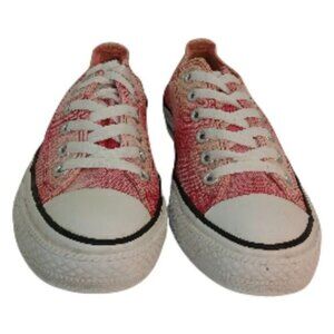 Converse All Star Pink Plaid Canvas Sneakers - Women's 7